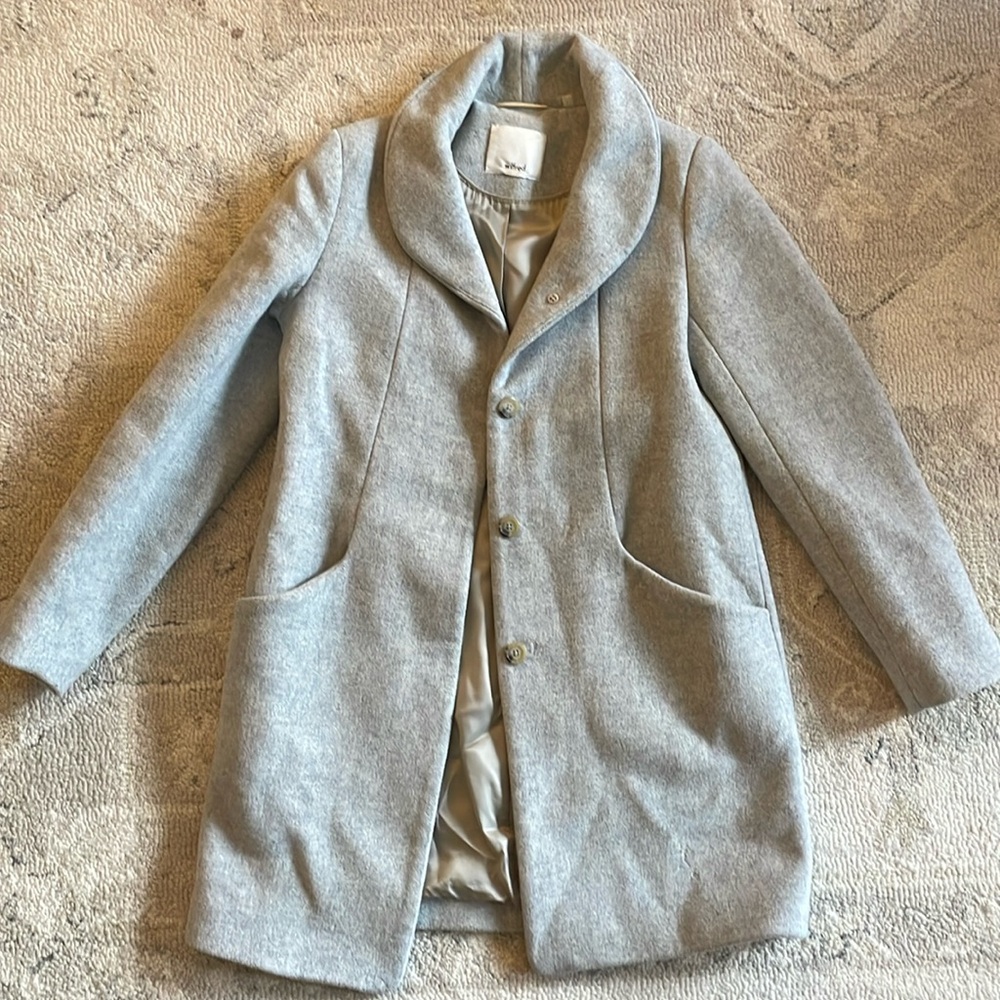 Wilfred aritzia cocoon wool coat grey size M